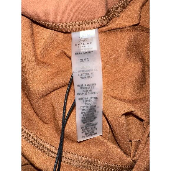 OFFLINE BY‎ AERIE REAL LUXE FAUX LEATHER LEGGING horizon size XL - Picture 9 of 9